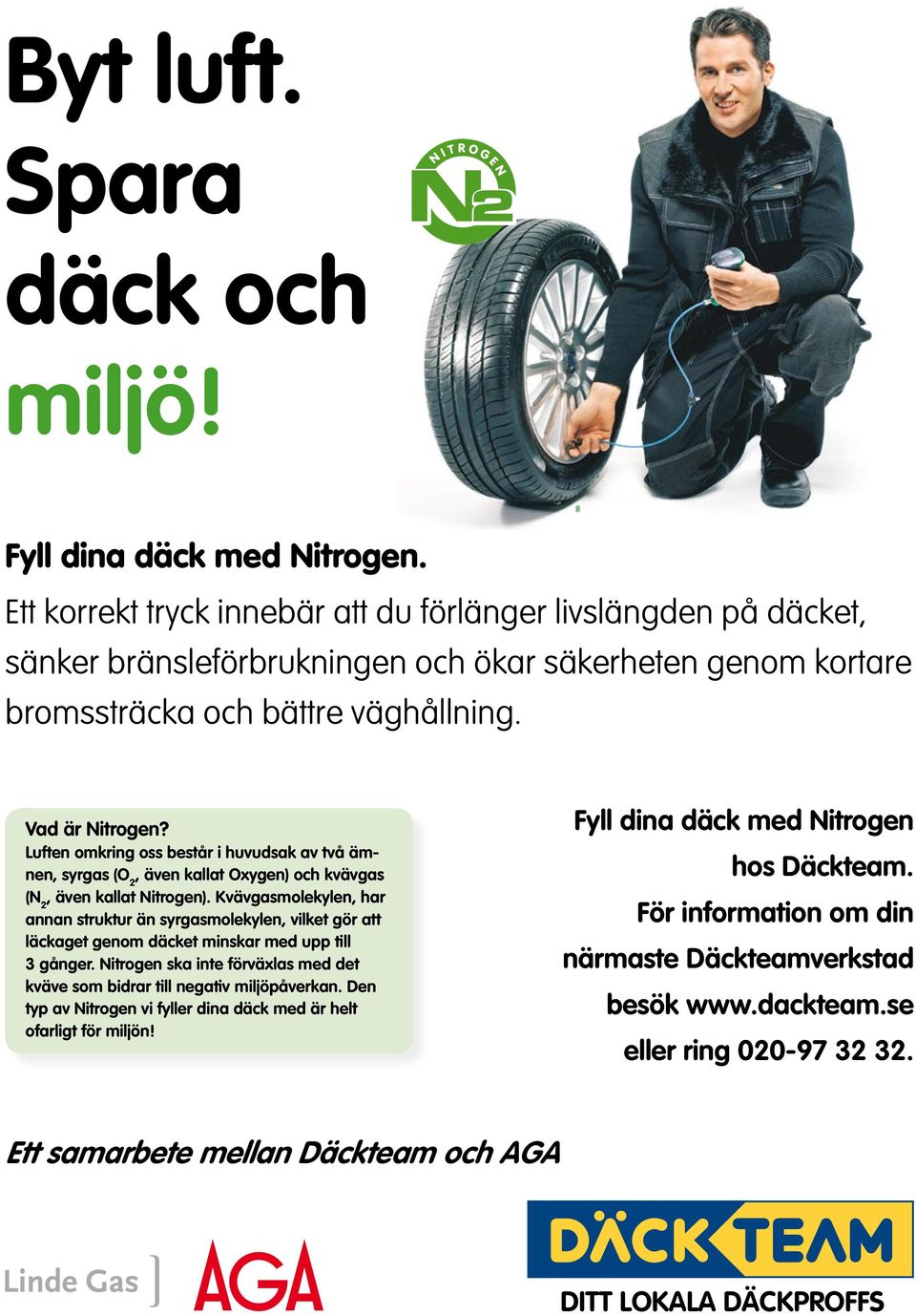 Luften omkring oss består i huvudsak av två ämnen, syrgas (O 2, även kallat Oxygen) och kvävgas (N 2, även kallat Nitrogen).