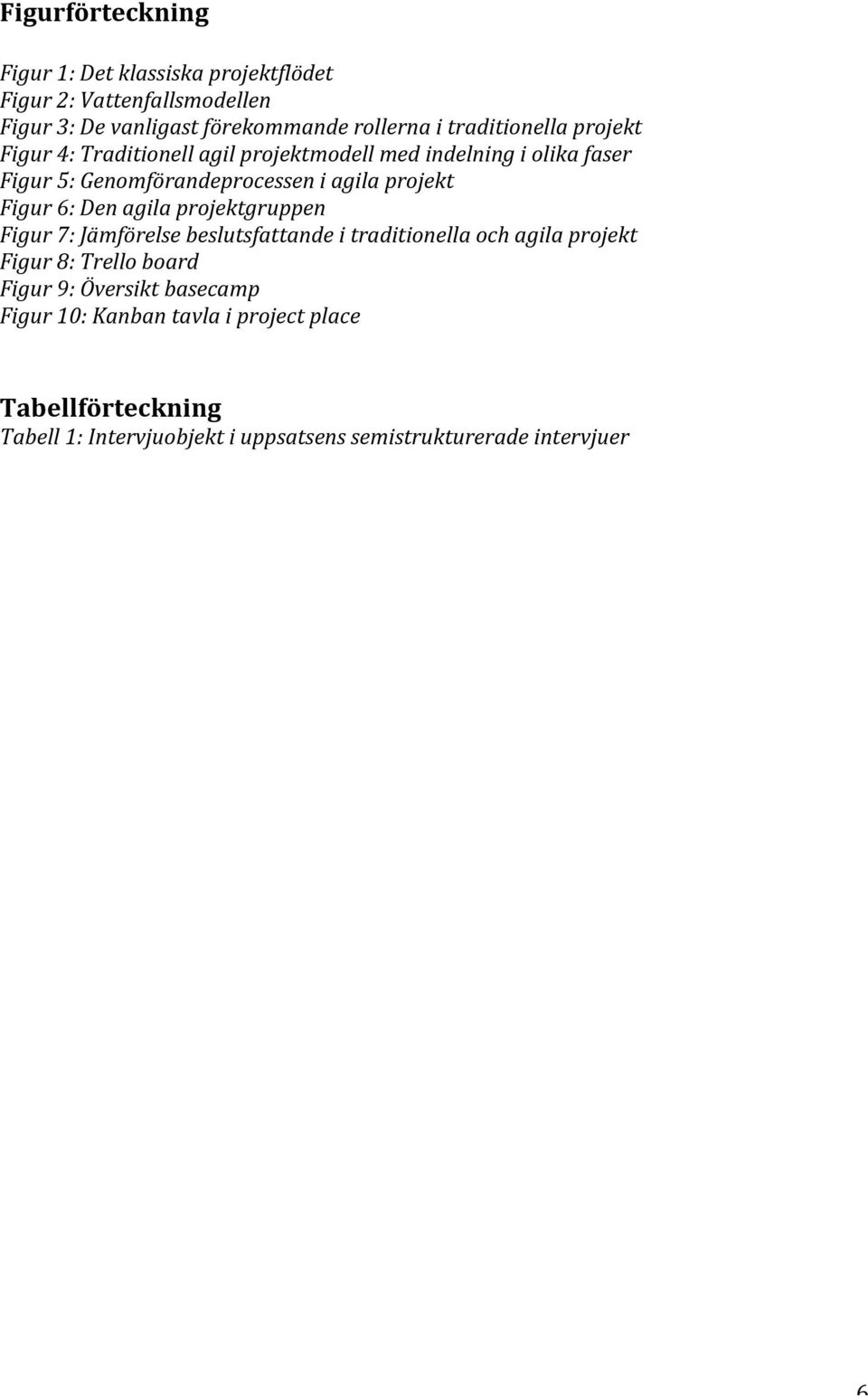 projekt Figur 6: Den agila projektgruppen Figur 7: Jämförelse beslutsfattande i traditionella och agila projekt Figur 8: Trello board