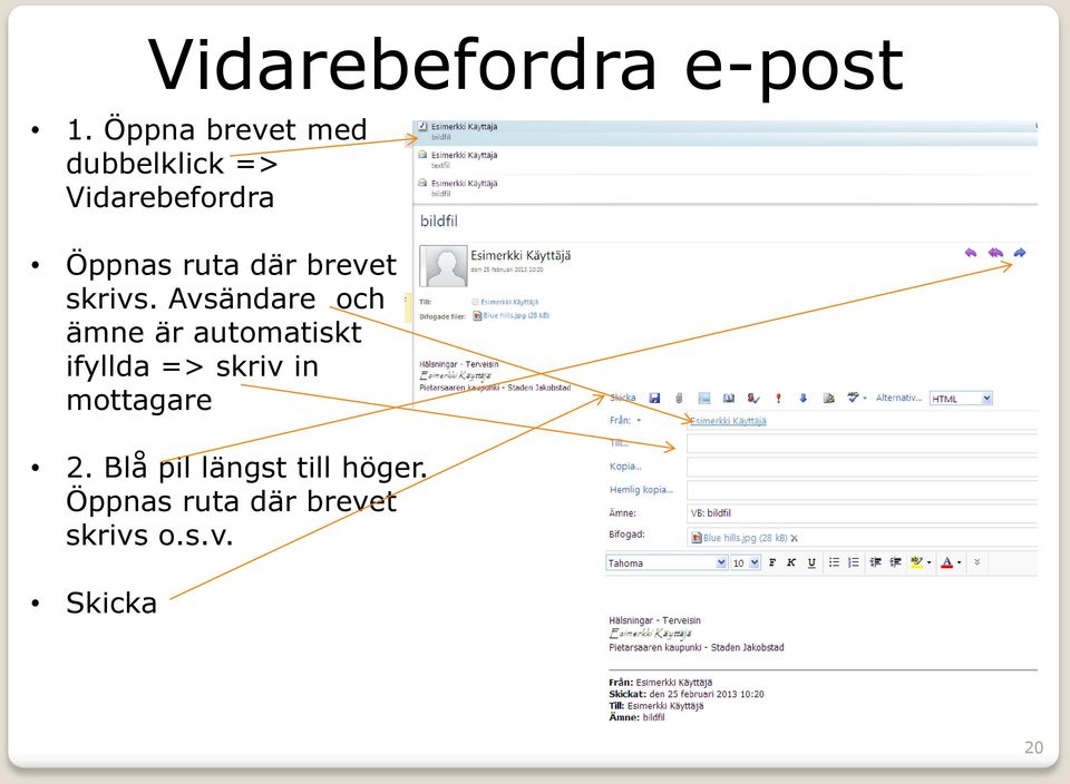 där brevet skrivs.