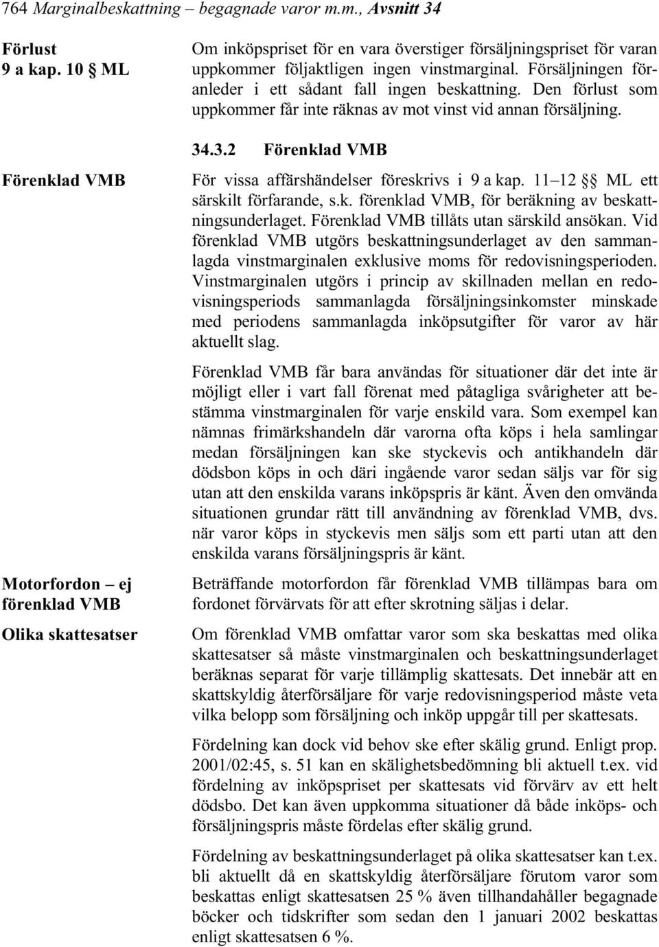 Försäljningen föranleder i ett sådant fall ingen beskattning. Den förlust som uppkommer får inte räknas av mot vinst vid annan försäljning. 34