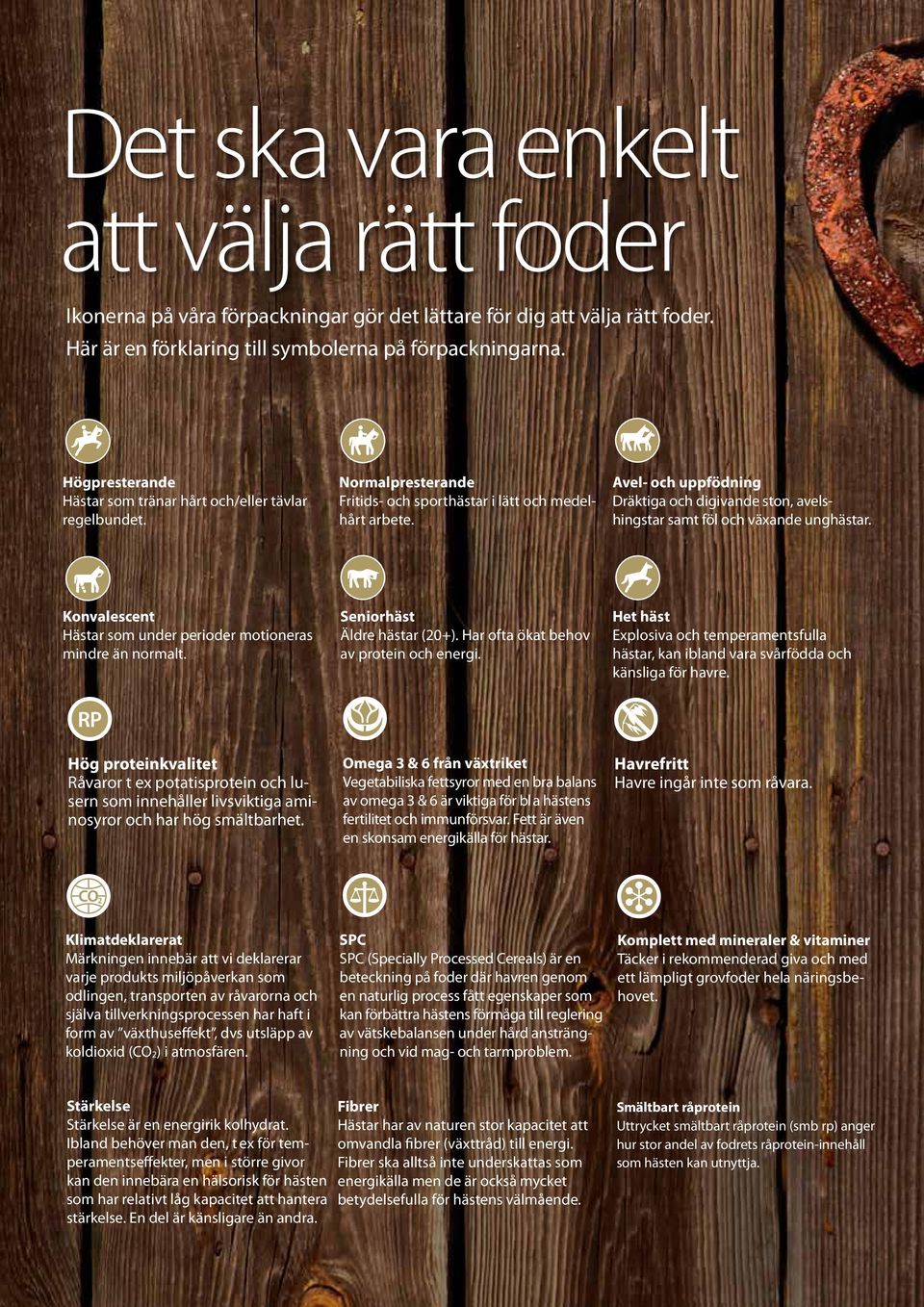 Avel- och uppfödning Normal Breeding work sector Senior horses Fritids- och Breeding sporthästar i lätt och sector medelhårt arbete. hingstar samt föl och växande unghästar.