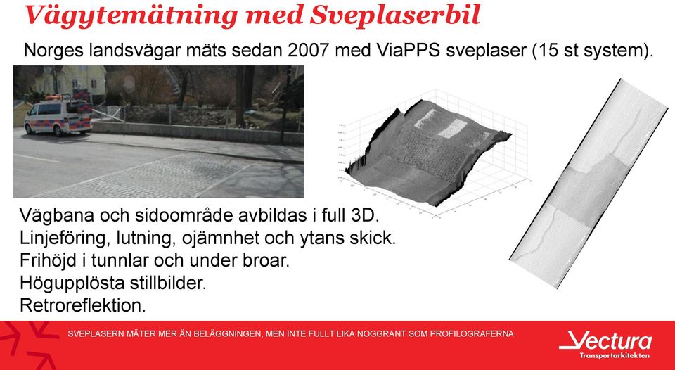 Linjeföring, lutning, ojämnhet och ytans skick. Frihöjd i tunnlar och under broar.