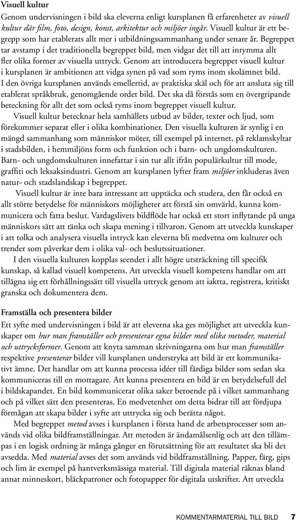 Begreppet tar avstamp i det traditionella begreppet bild, men vidgar det till att inrymma allt fler olika former av visuella uttryck.