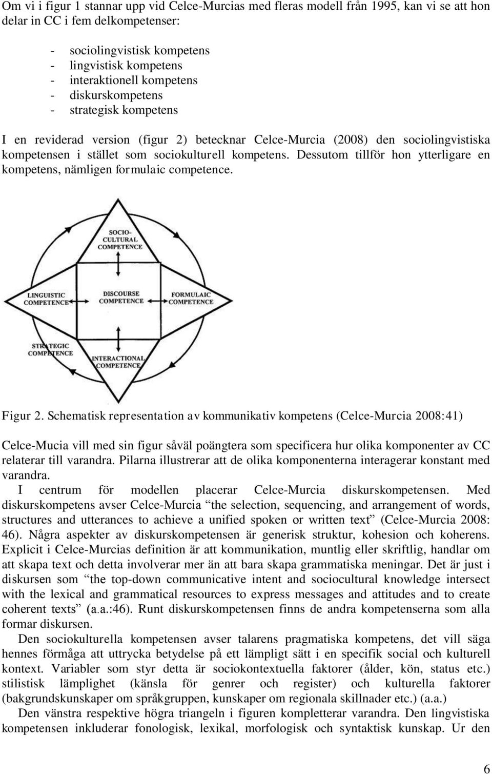 Dessutom tillför hon ytterligare en kompetens, nämligen formulaic competence. Figur 2.