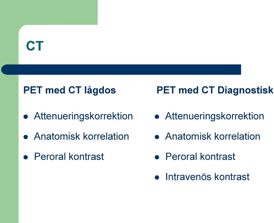 CT Diagnostisk Attenueringskorrektion