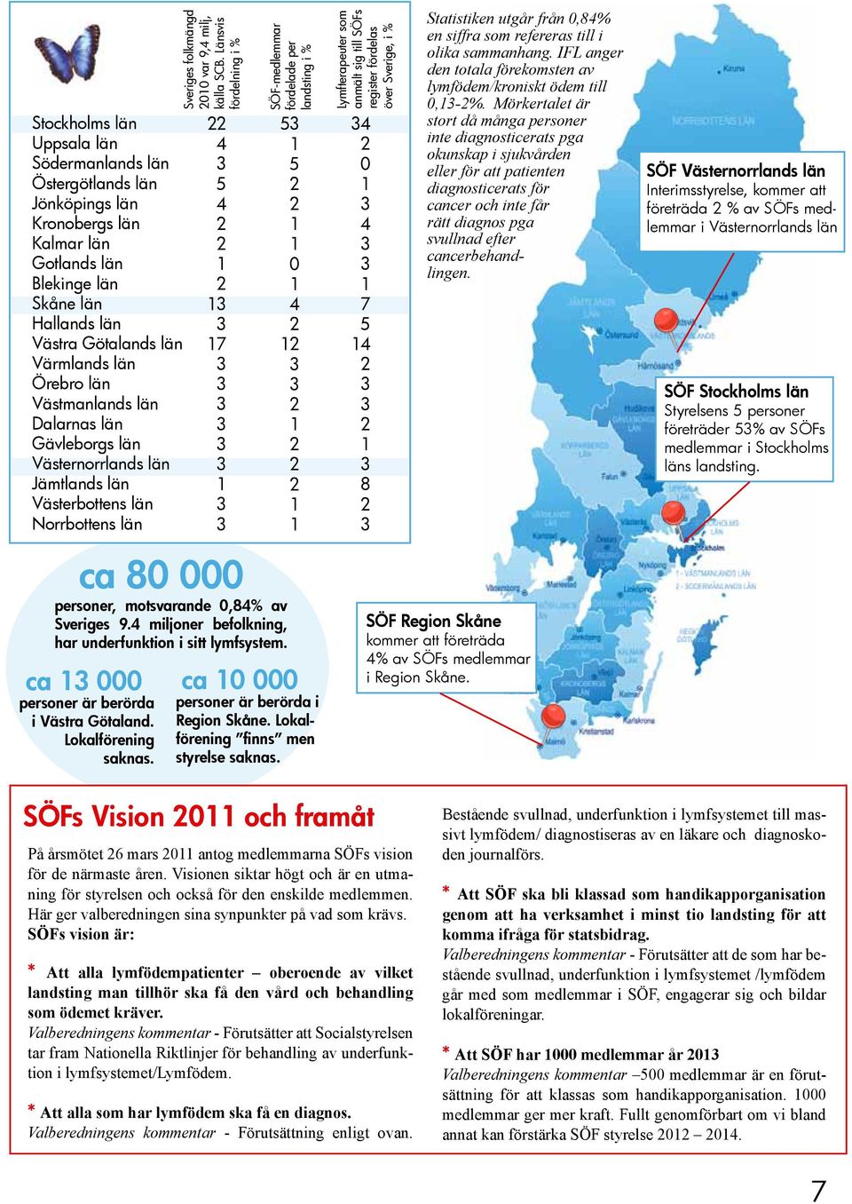 4 miljoner befolkning, har underfunktion i sitt lymfsystem. ca 000 personer är berörda i Västra Götaland. Lokalförening saknas. Sveriges folkmängd 00 var 9,4 milj, källa SCB.