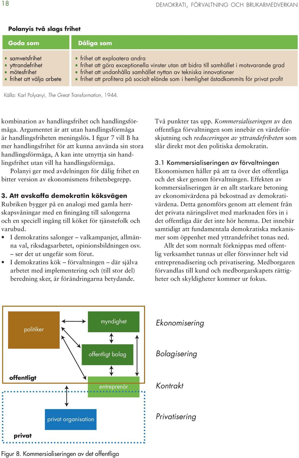 elände som i hemlighet åstadkommits för privat profit Källa: Karl Polyanyi, The Great Transformation, 1944. kombination av handlingsfrihet och handlingsförmåga.