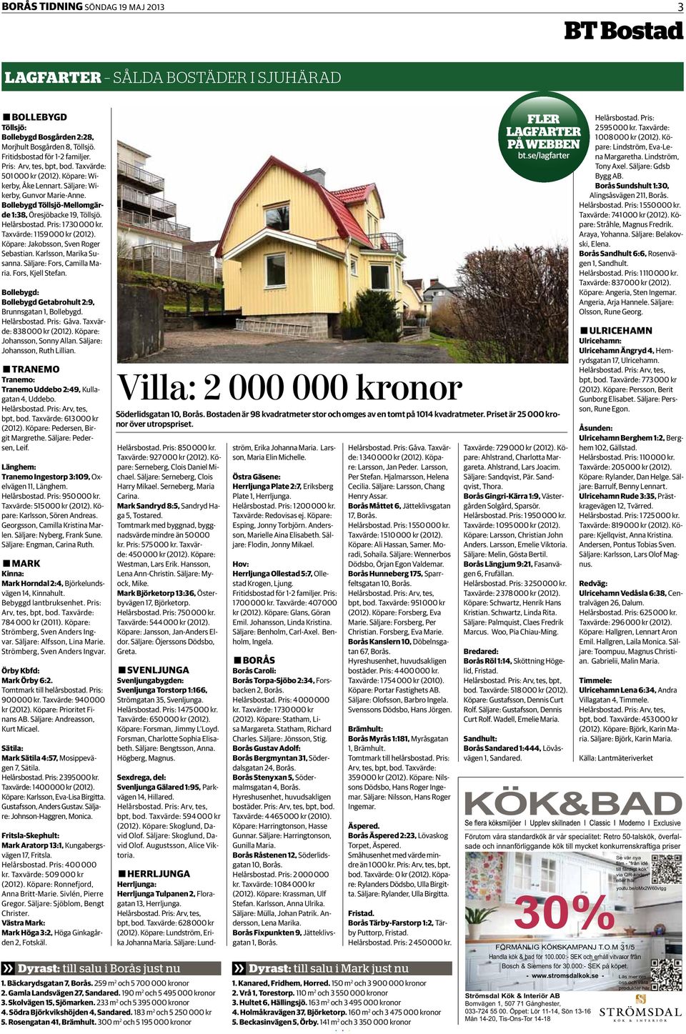 Pris: 1730000 kr. Taxvärde: 1159 000 kr (2012). Köpare: Jakobsson, Sven Roger Sebastian. Karlsson, Marika Susanna. Säljare: Fors, Camilla Maria. Fors, Kjell Stefan.