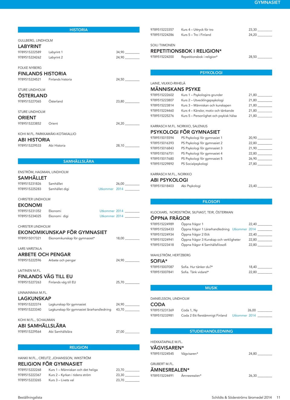 Österland 23,80 STURE LINDHOLM ORIENT 9789515223852 Orient 24,20 KOHI M.FL.