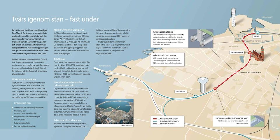 Här delar sig järnvägen och går västerut mot Öresundsbron, söderut mot Trelleborg och österut mot Ystad.