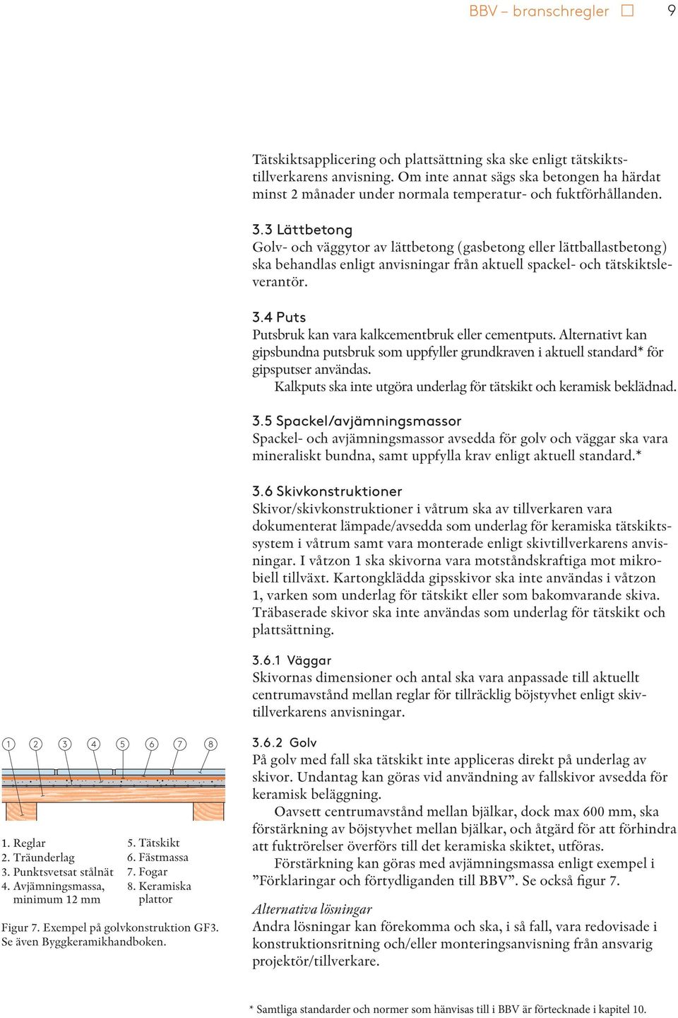 3 Lättbetong Golv- och väggytor av lättbetong (gasbetong eller lättballastbetong) ska behandlas enligt anvisningar från aktuell spackel- och tätskiktsleverantör. 3.