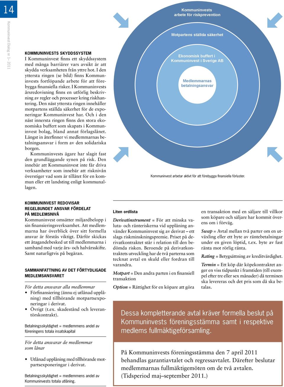 I Kommuninvests årsredovisning finns en utförlig beskrivning av regler och processer kring riskhantering.