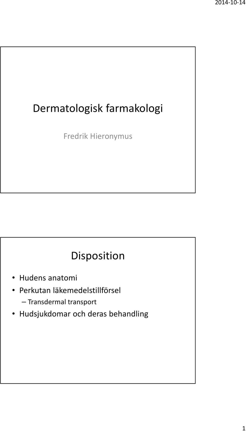 Perkutan läkemedelstillförsel