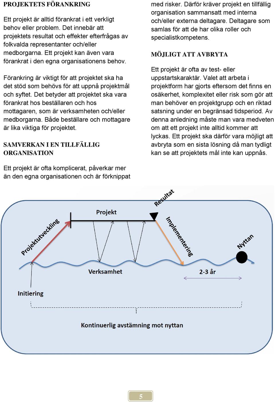 Förankring är viktigt för att projektet ska ha det stöd som behövs för att uppnå projektmål och syftet.