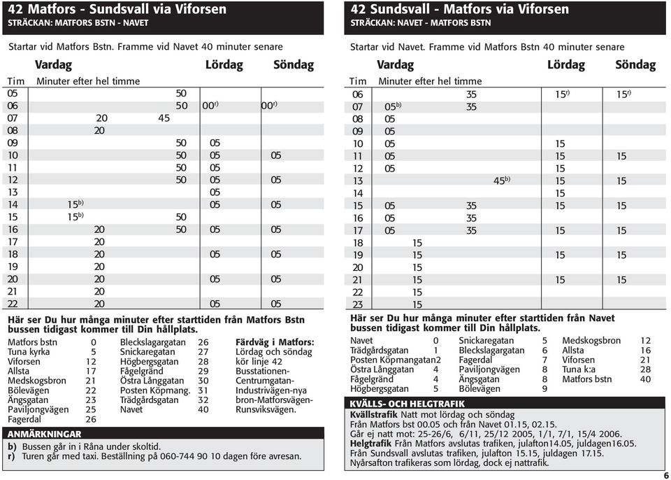 05 05 17 20 18 20 05 05 19 20 20 20 05 05 21 20 22 20 05 05 Här ser Du hur många minuter efter starttiden från Matfors Bstn bussen tidigast kommer till Din hållplats.