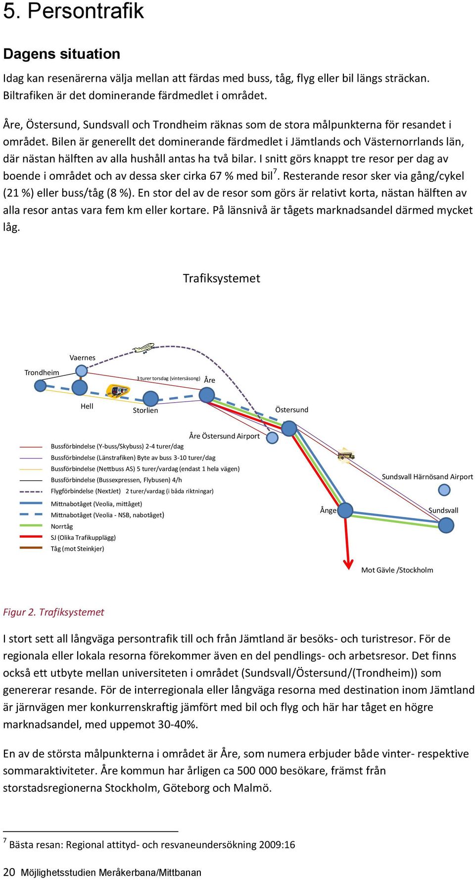 Bilen är generellt det dominerande färdmedlet i Jämtlands och Västernorrlands län, där nästan hälften av alla hushåll antas ha två bilar.