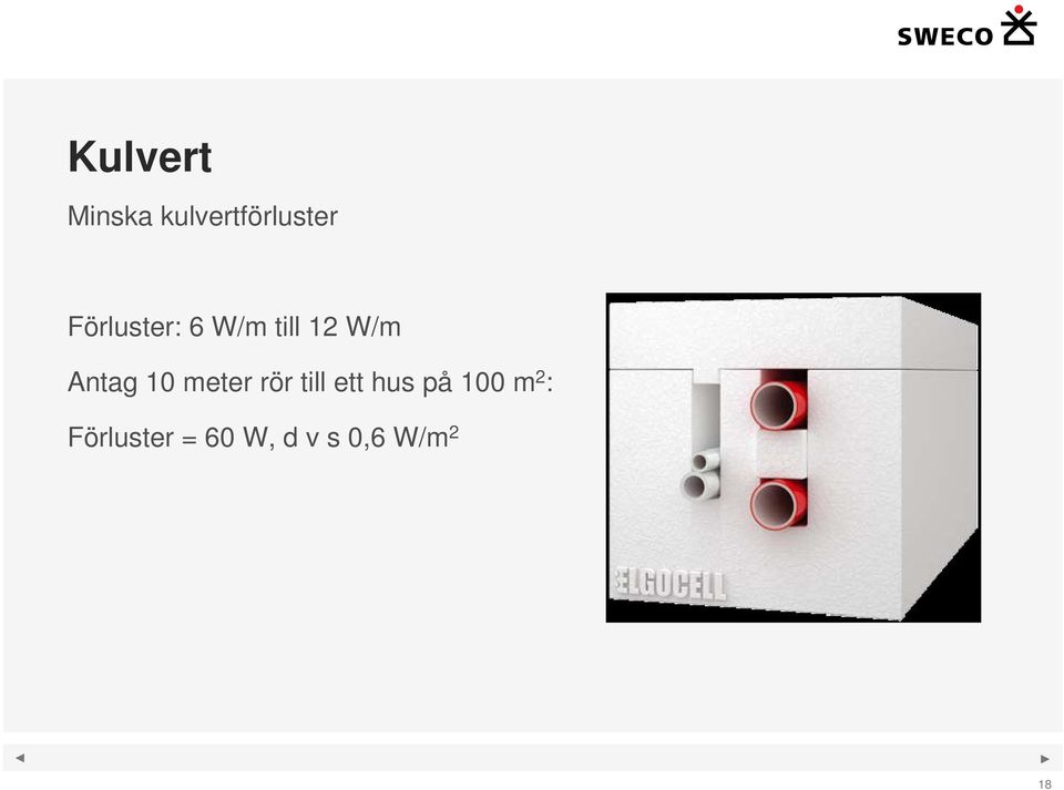 10 meter rör till ett hus på 100 m