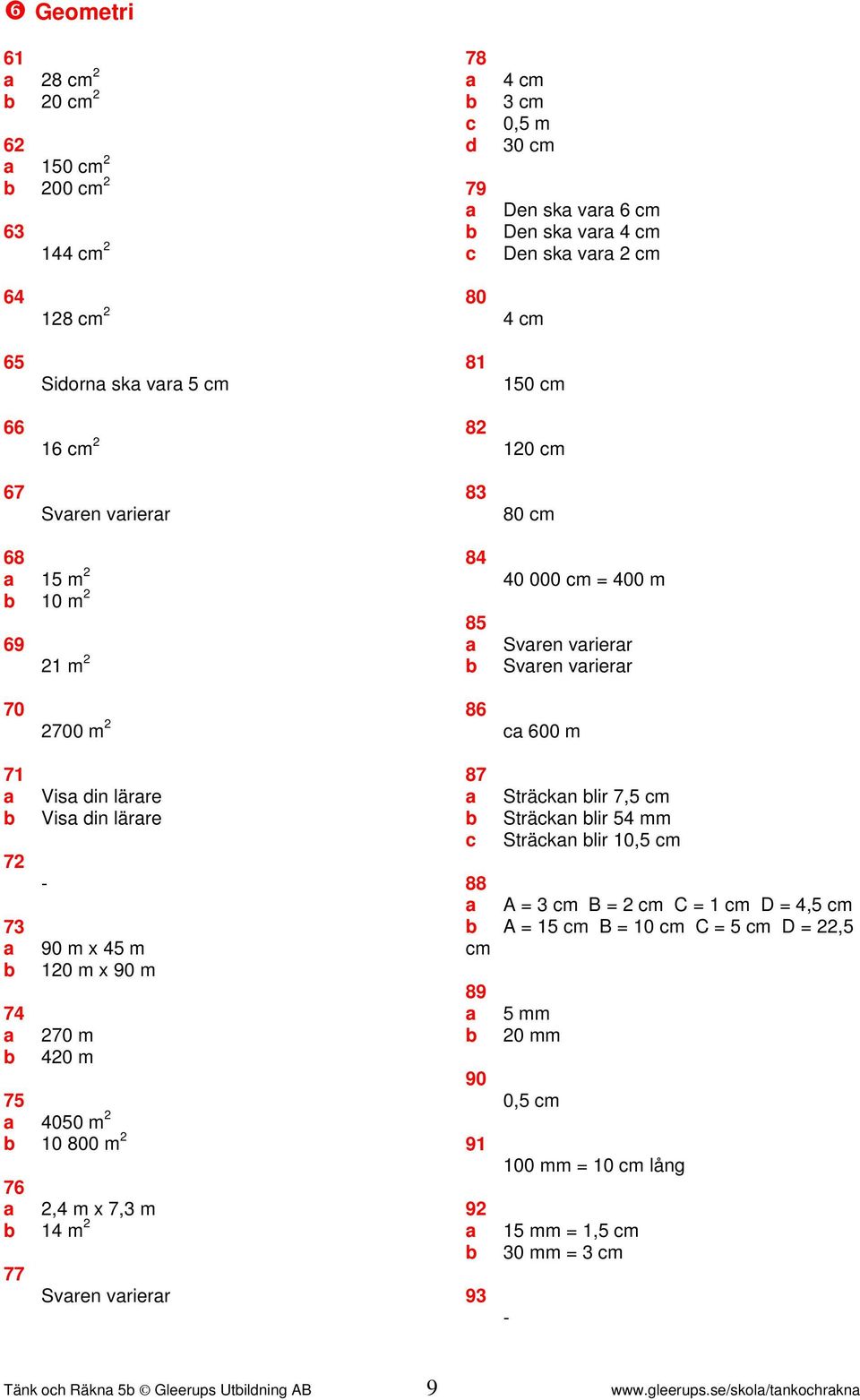 00 m, m x, m m Svren vrierr Sträkn lir, m Sträkn lir mm Sträkn lir 0, m A = m B = m C = m D =, m A = m B = 0 m C = m D =, m