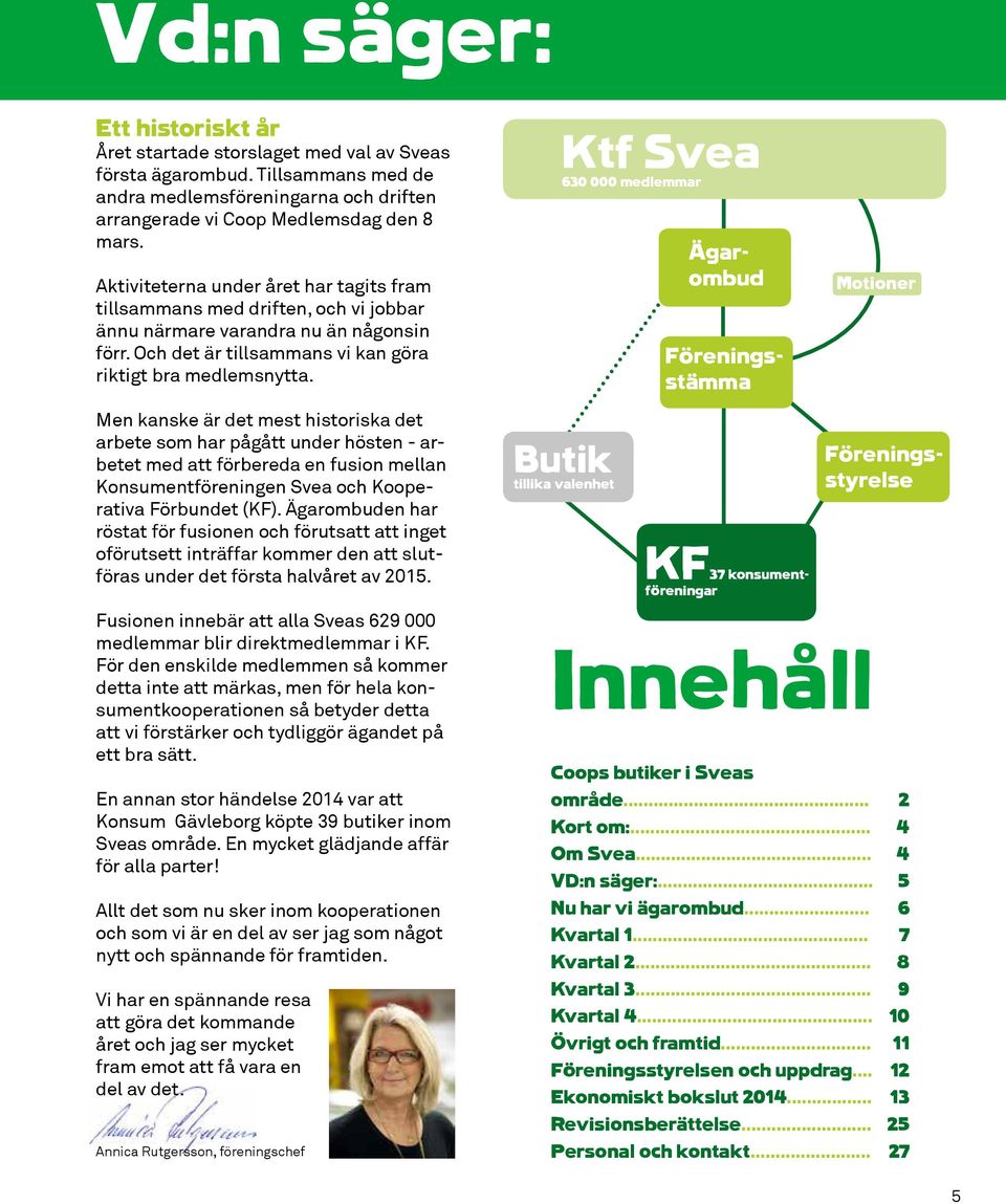 Ktf Svea 630 000 medlemmar Föreningsstämma Ägarombud Motioner Men kanske är det mest historiska det arbete som har pågått under hösten - arbetet med att förbereda en fusion mellan Konsumentföreningen