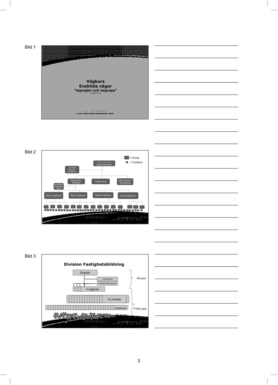 regionen Västra regionen Södra Regionen Bild 3 Division Fastighetsbildning Direktör Ledningsstöd 80 pers Director 4regioner