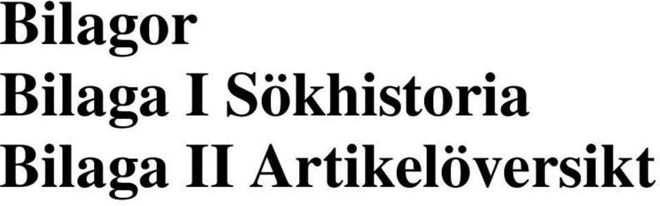 Sökhistoria I