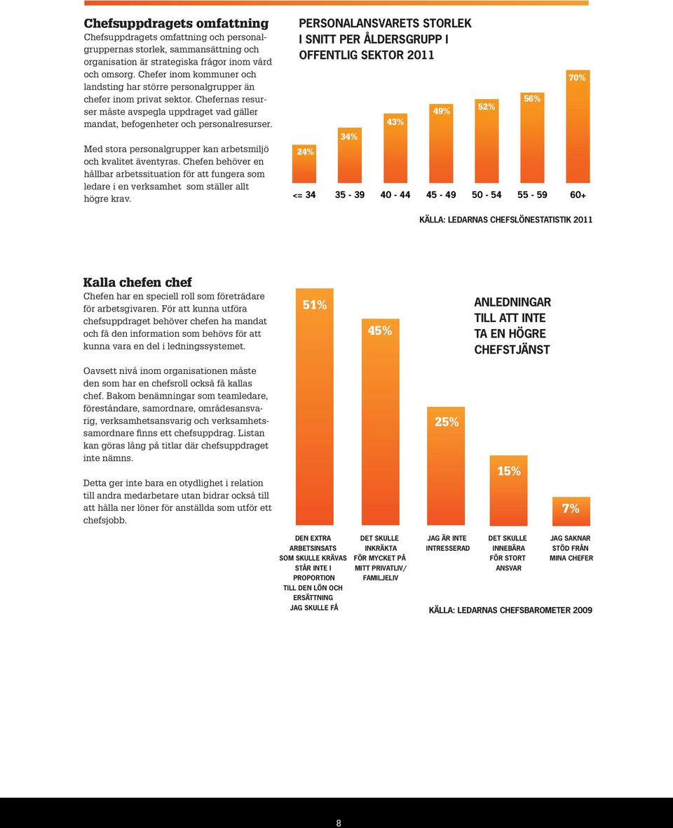 Med stora personalgrupper kan arbetsmiljö och kvalitet äventyras. Chefen behöver en hållbar arbetssituation för att fungera som ledare i en verksamhet som ställer allt högre krav.