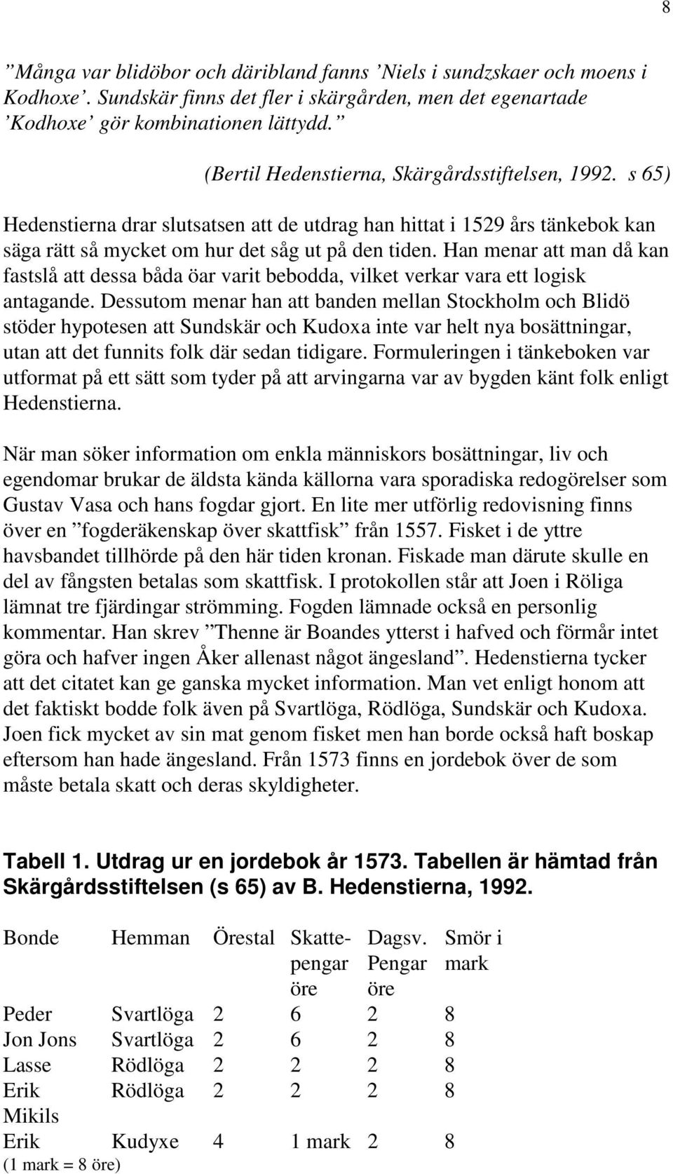 Han menar att man då kan fastslå att dessa båda öar varit bebodda, vilket verkar vara ett logisk antagande.