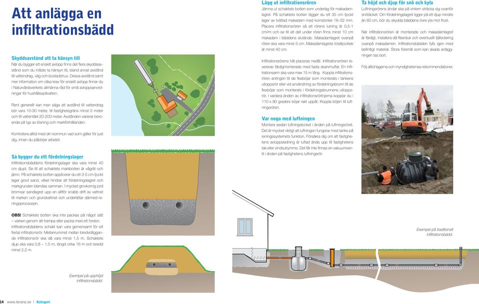 till vattendrag, väg och bostadshus. Dessa avstånd samt mer information om olika krav för enskilt avlopp finner du i Naturvårdsverkets allmänna råd för små avloppsanordningar för hushållsspillvatten.