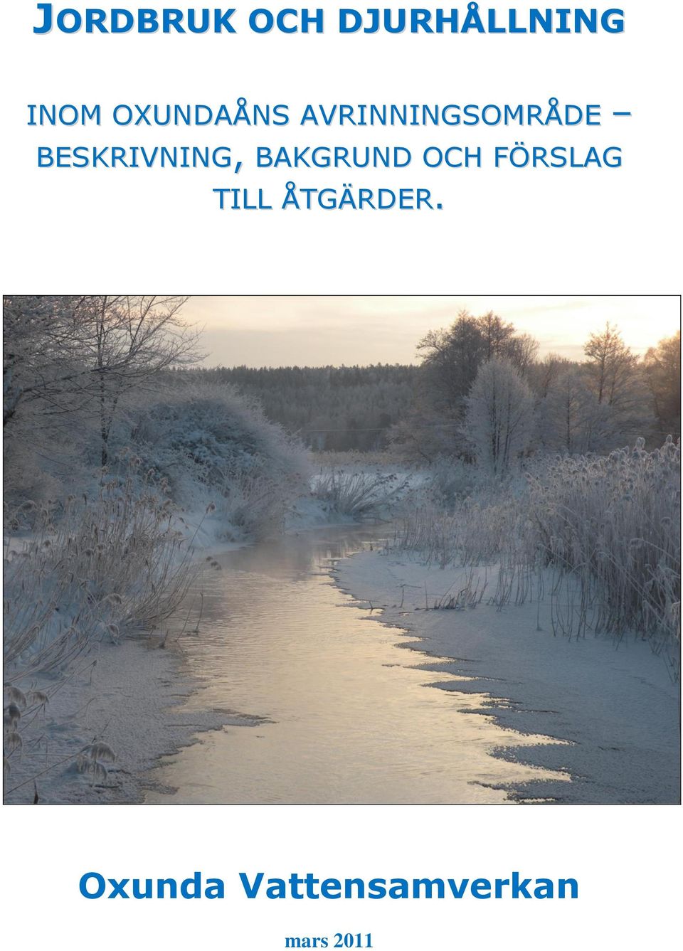 BESKRIVNING, BAKGRUND OCH FÖRSLAG