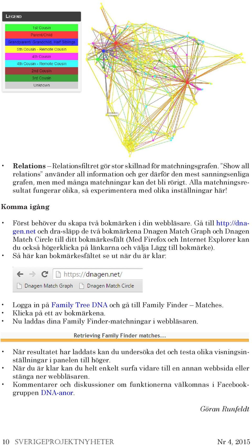 Alla matchningsresultat fungerar olika, så experimentera med olika inställningar här! Komma igång Först behöver du skapa två bokmärken i din webbläsare. Gå till http://dnagen.