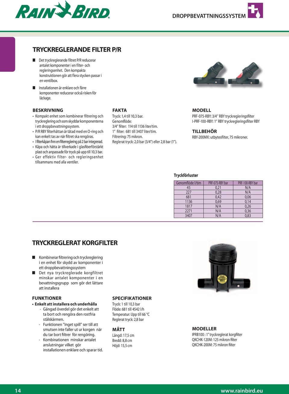 Kompakt enhet som kombinerar filtrering och tryckreglering och som skyddar komponenterna i ett droppbevattningssystem.