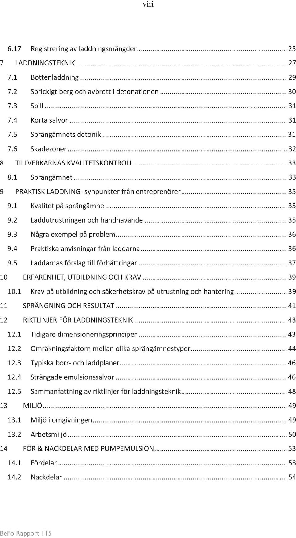 .. 35 9.3 Några exempel på problem... 36 9.4 Praktiska anvisningar från laddarna... 36 9.5 Laddarnas förslag till förbättringar... 37 10 ERFARENHET, UTBILDNING OCH KRAV... 39 10.