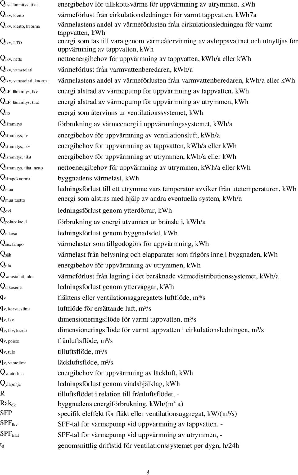 lämpö säh tila varastointi, ulos ulkoseinä q v q v, korvausilma q v, lkv q v, lkv, kierto q v, poisto q v, tulo q v, vuotoilma vuotoilma yläpohja energibehov för tillskottsvärme för uppvärmning av