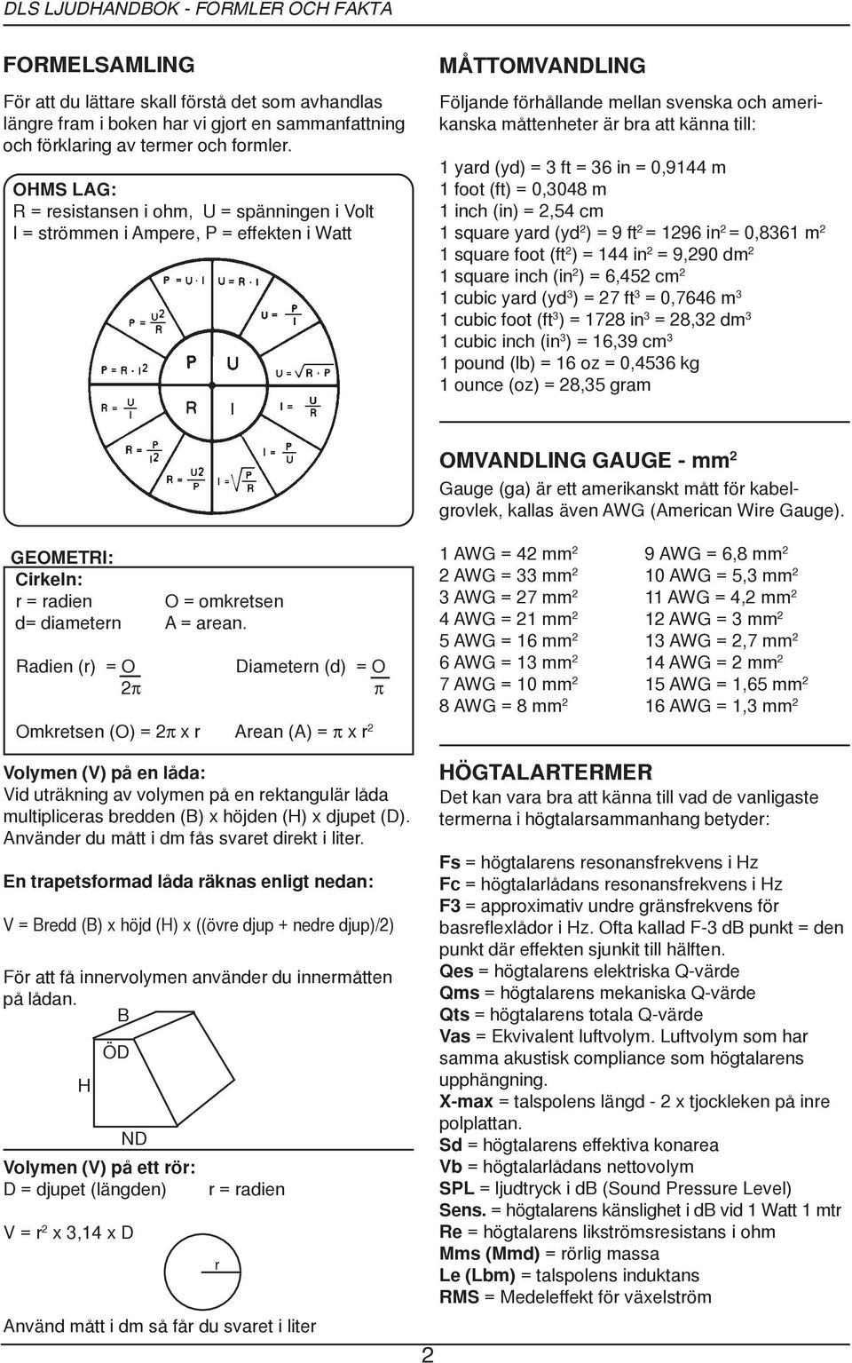 1 yard (yd) = 3 ft = 36 in = 0,9144 m 1 foot (ft) = 0,3048 m 1 inch (in) = 2,54 cm 1 square yard (yd 2 ) = 9 ft 2 = 96 in 2 = 0,8361 m 2 1 square foot (ft 2 ) = 144 in 2 = 9,290 dm 2 1 square inch