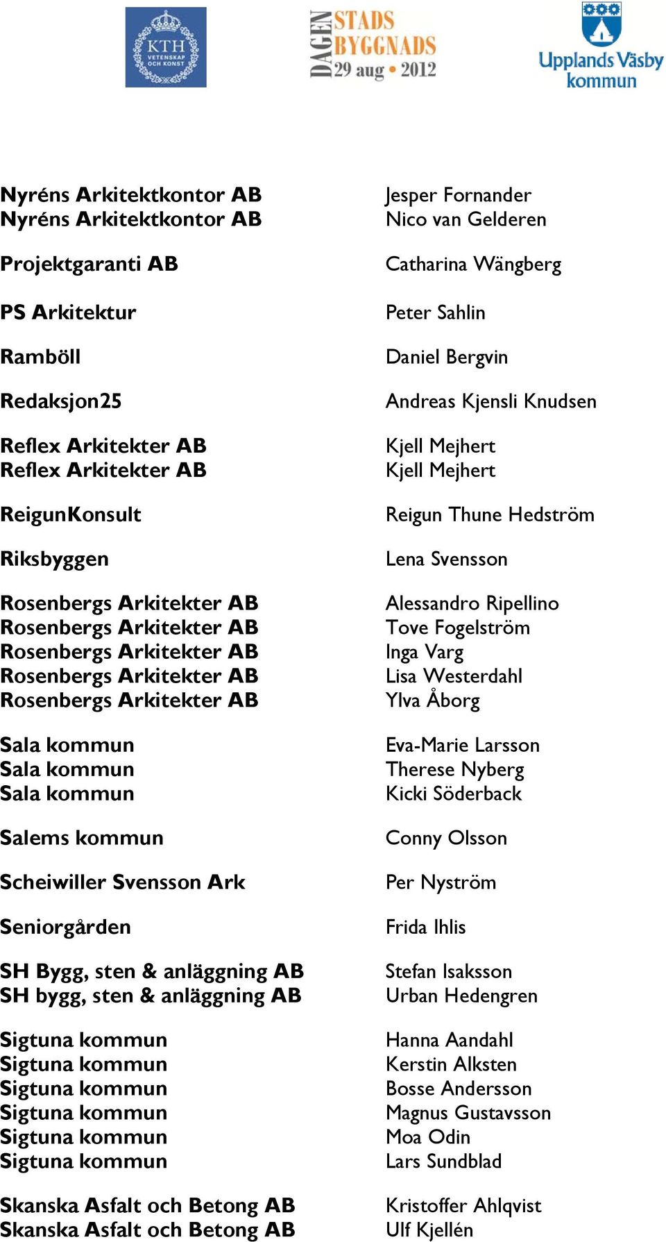 sten & anläggning AB SH bygg, sten & anläggning AB Sigtuna kommun Sigtuna kommun Sigtuna kommun Sigtuna kommun Sigtuna kommun Sigtuna kommun Skanska Asfalt och Betong AB Skanska Asfalt och Betong AB