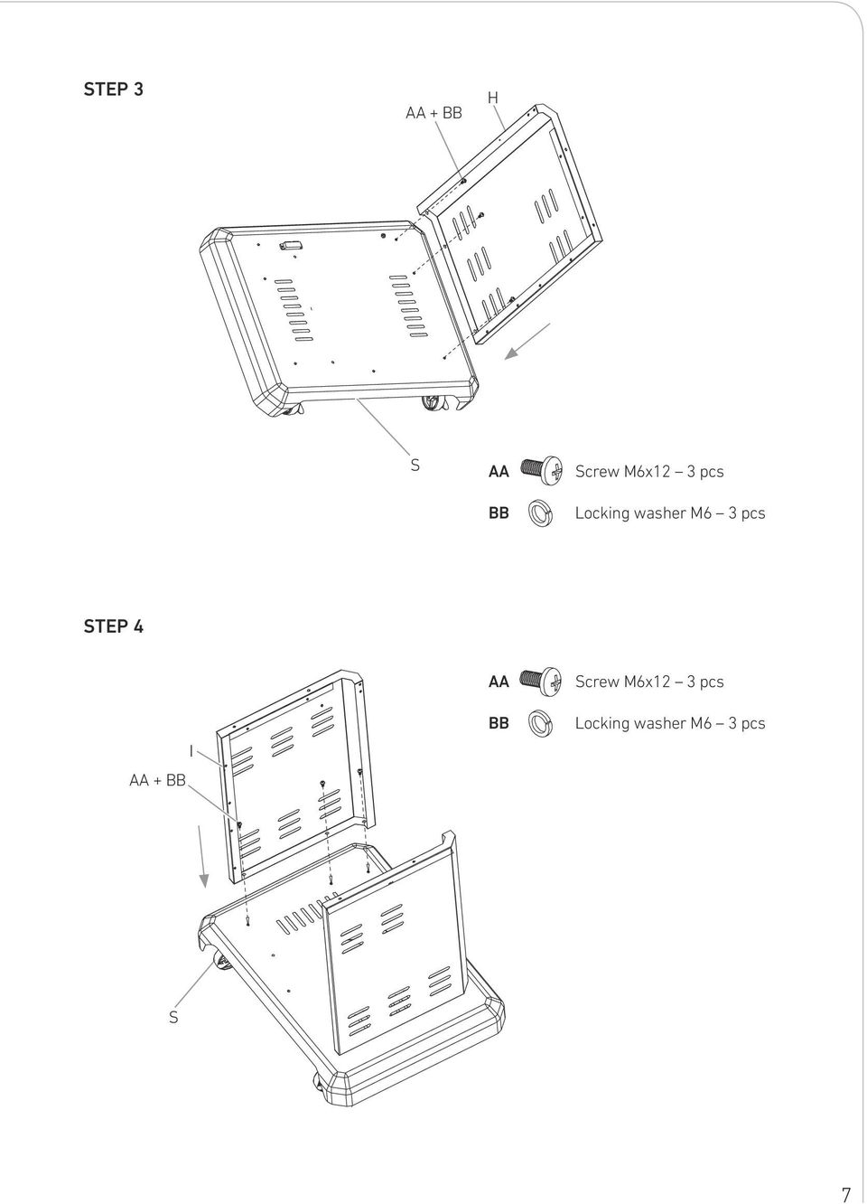 pcs STEP 4 AA + BB I AA BB Screw 