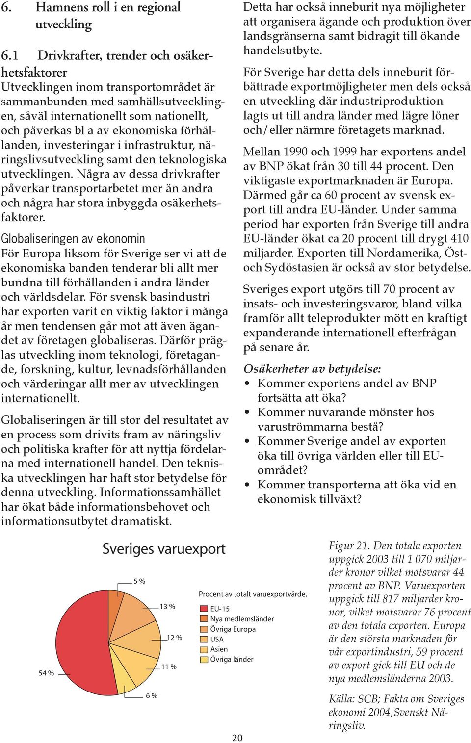 förhållanden, investeringar i infrastruktur, näringslivsutveckling samt den teknologiska utvecklingen.