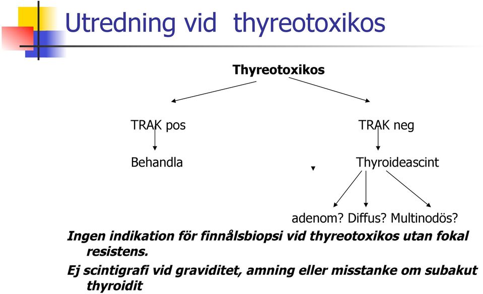 Ingen indikation för finnålsbiopsi vid thyreotoxikos utan fokal