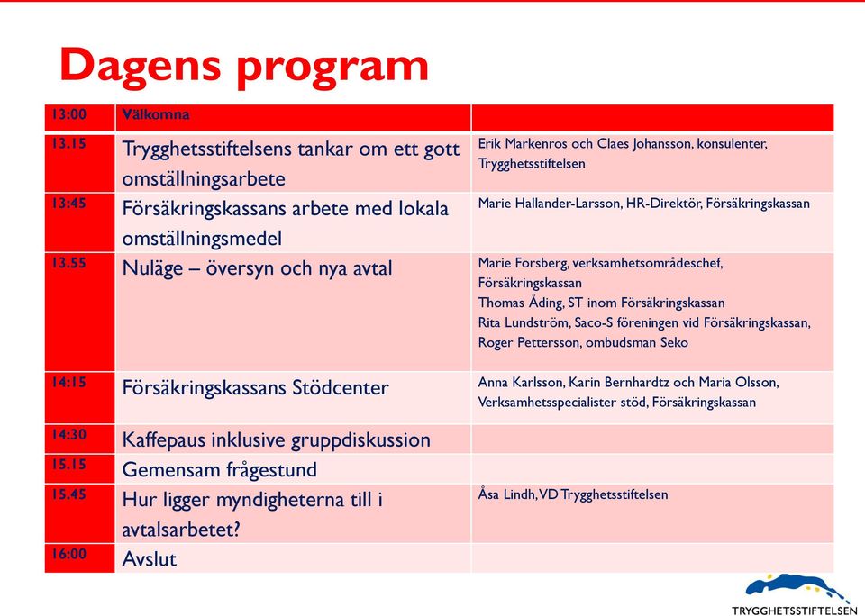 Hallander-Larsson, HR-Direktör, Försäkringskassan 13.