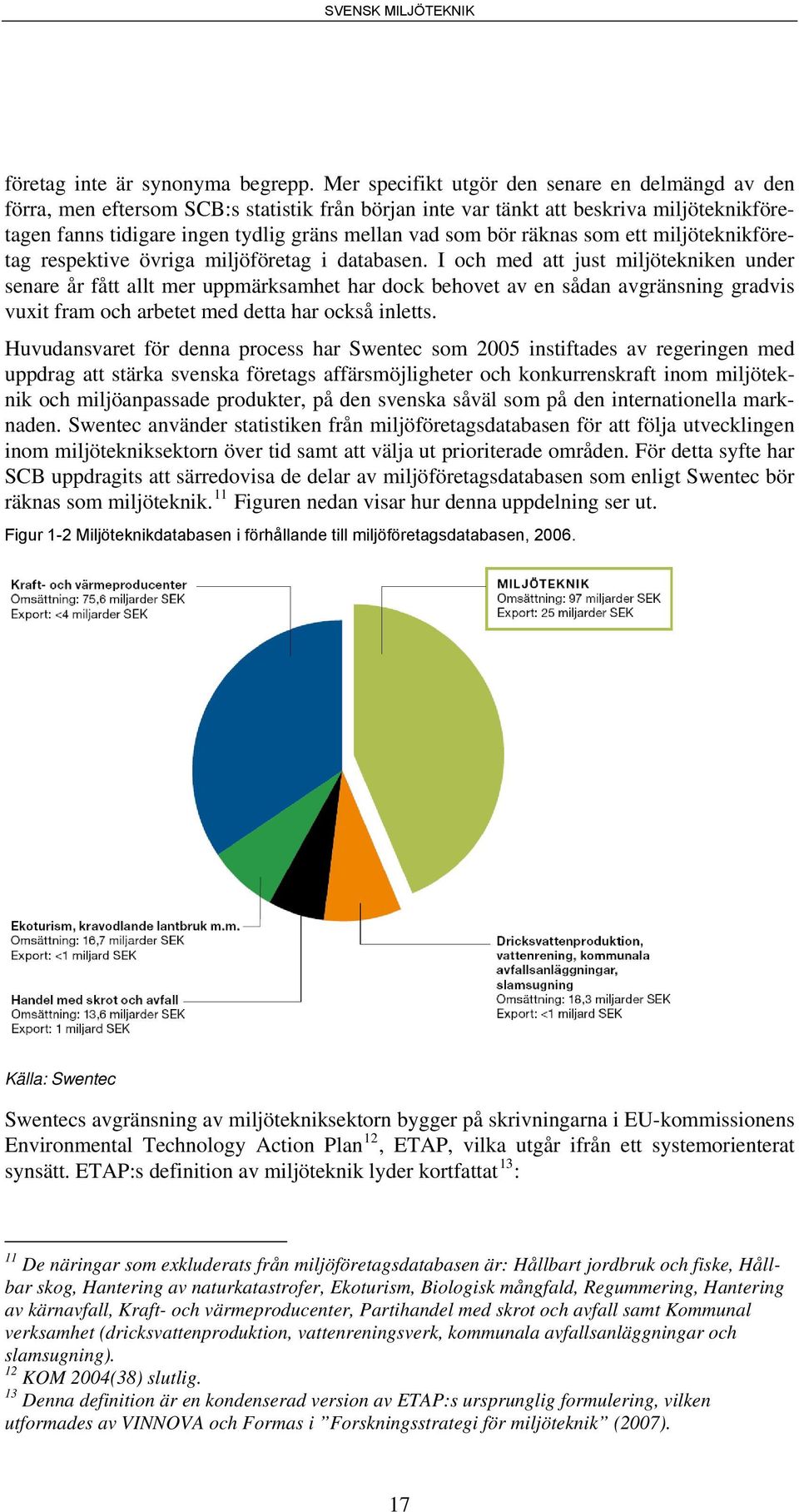 räknas som ett miljöteknikföretag respektive övriga miljöföretag i databasen.