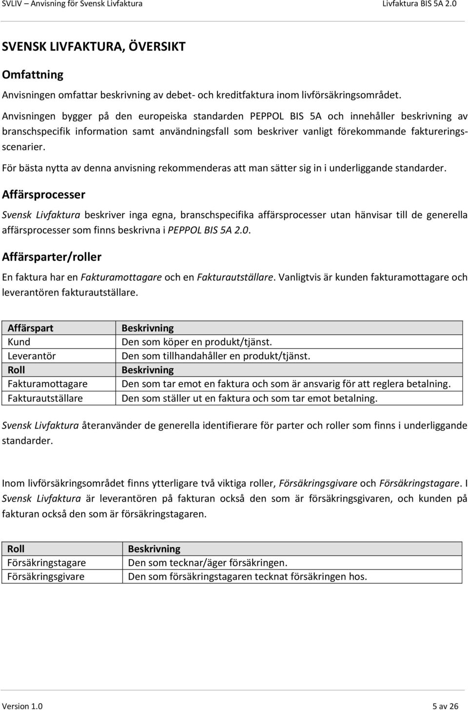 För bästa nytta av denna anvisning rekommenderas att man sätter sig in i underliggande standarder.