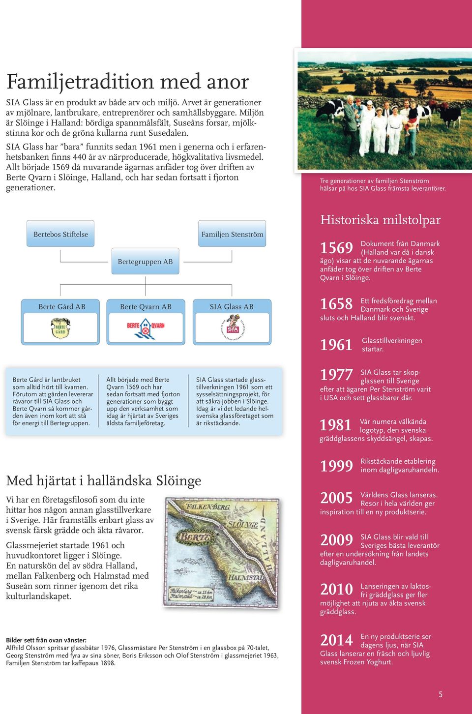 SIA Glass har bara funnits sedan 1961 men i generna och i erfarenhetsbanken finns 440 år av närproducerade, högkvalitativa livsmedel.