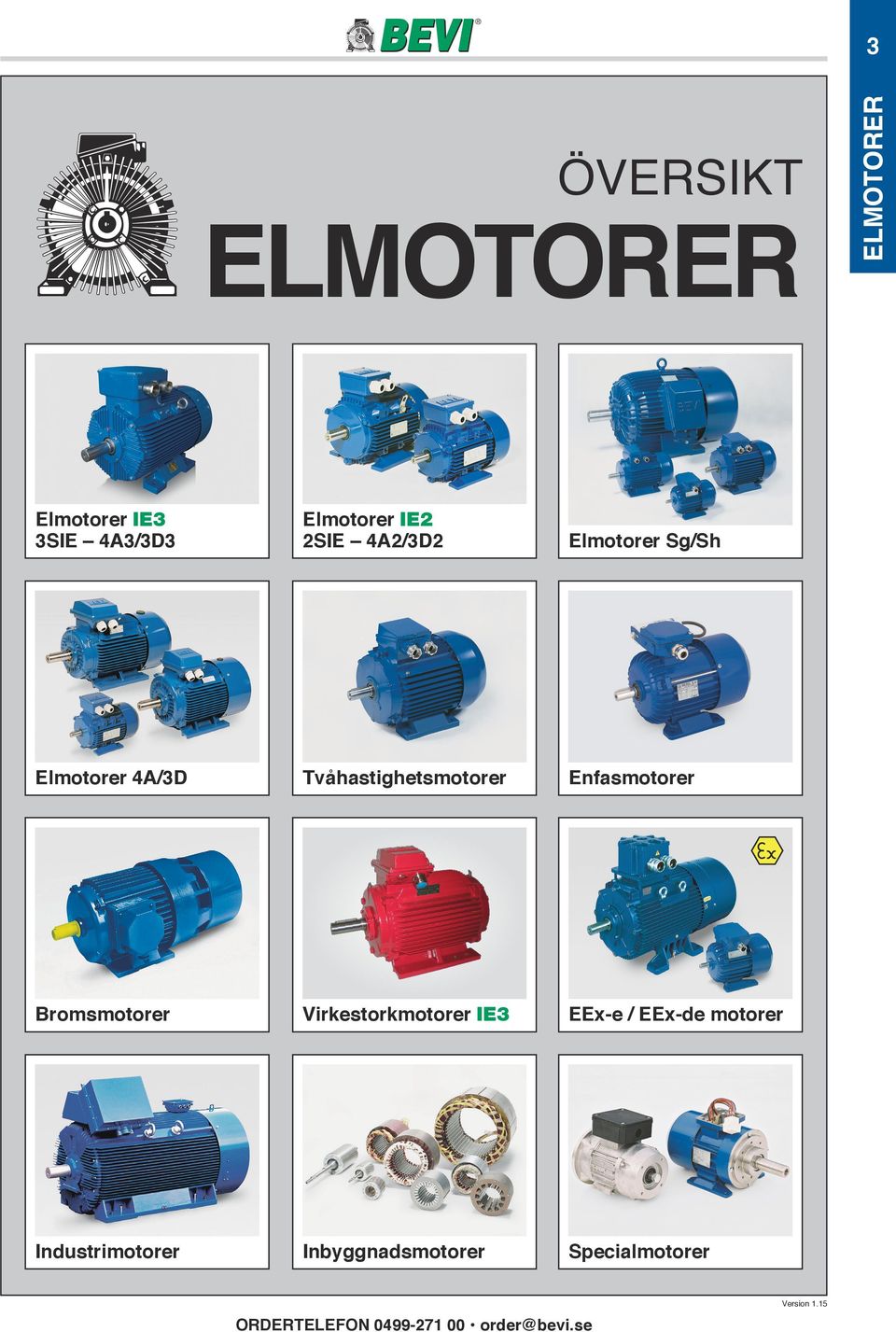 Enfasmotorer Bromsmotorer Virkestorkmotorer IE3 EEx-e /