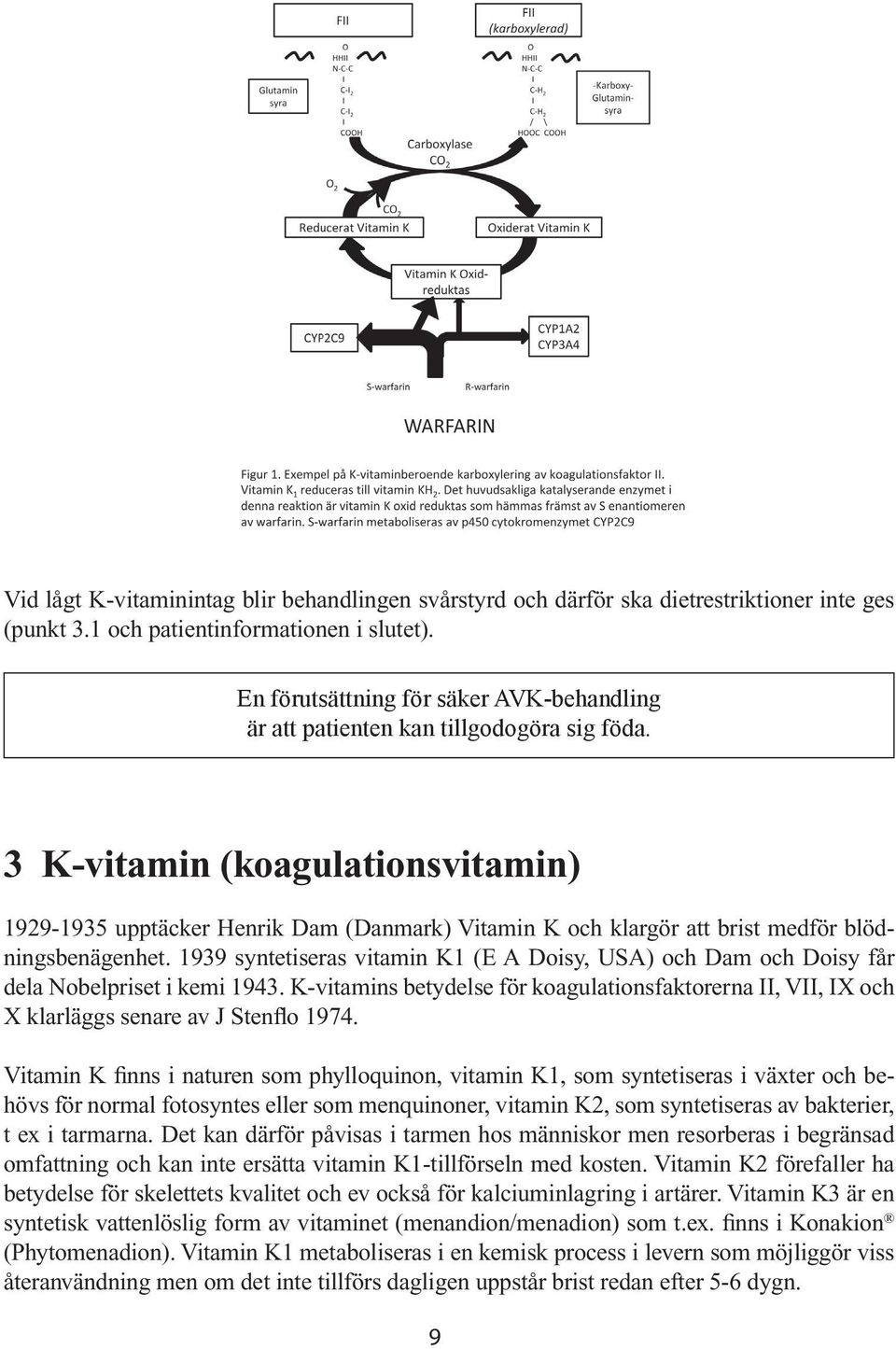 3 K-vitamin (koagulationsvitamin) 1929-1935 upptäcker Henrik Dam (Danmark) Vitamin K och klargör att brist medför blödningsbenägenhet.