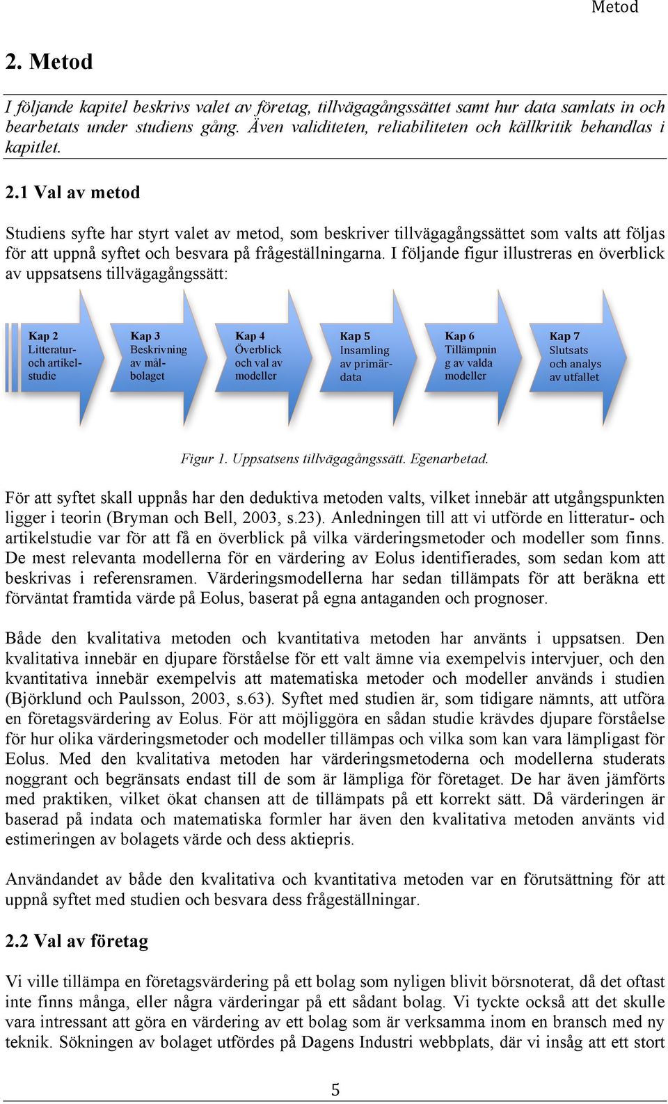 1 Val av metod Studiens syfte har styrt valet av metod, som beskriver tillvägagångssättet som valts att följas för att uppnå syftet och besvara på frågeställningarna.