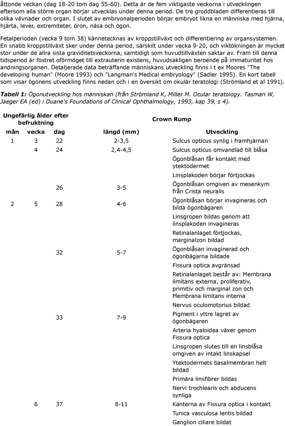 Fetalperioden (vecka 9 tom 38) kännetecknas av kroppstillväxt och differentiering av organsystemen.