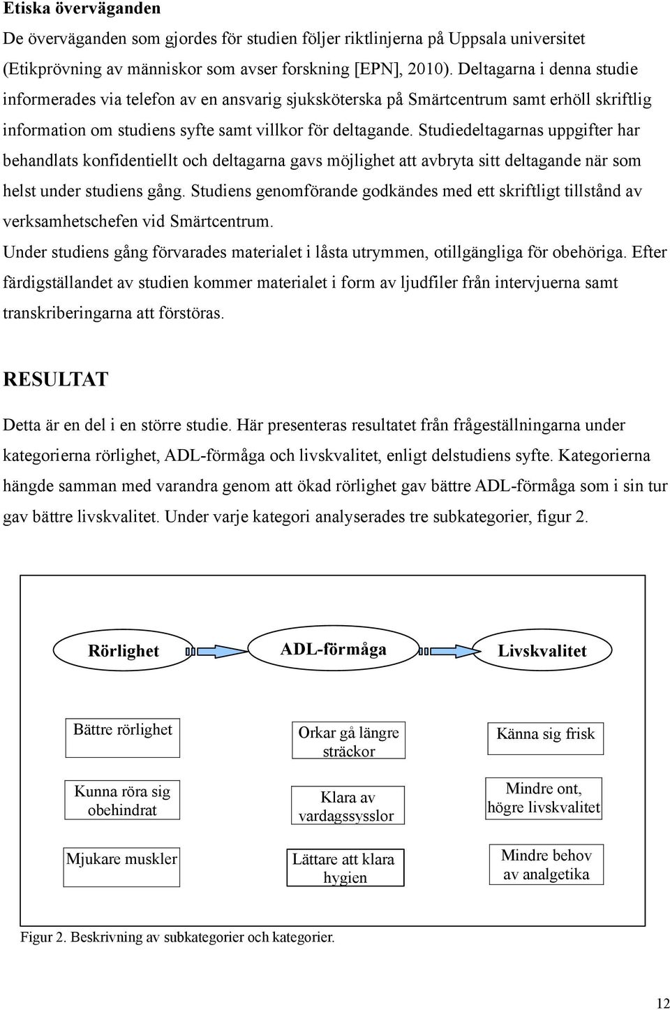 Studiedeltagarnas uppgifter har behandlats konfidentiellt och deltagarna gavs möjlighet att avbryta sitt deltagande när som helst under studiens gång.