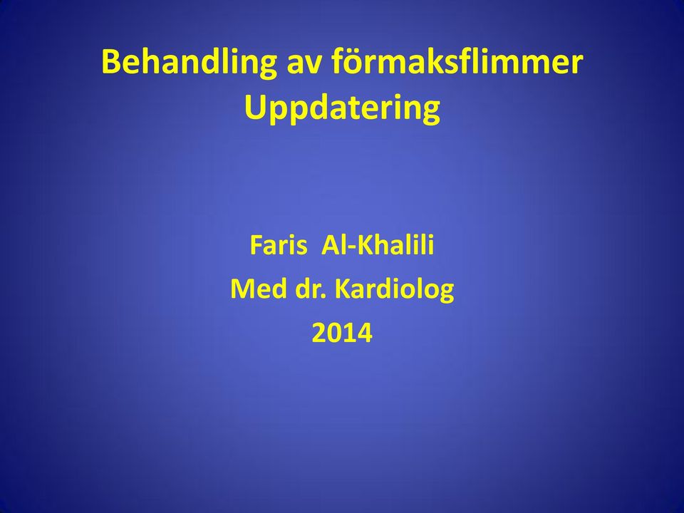 Uppdatering Faris