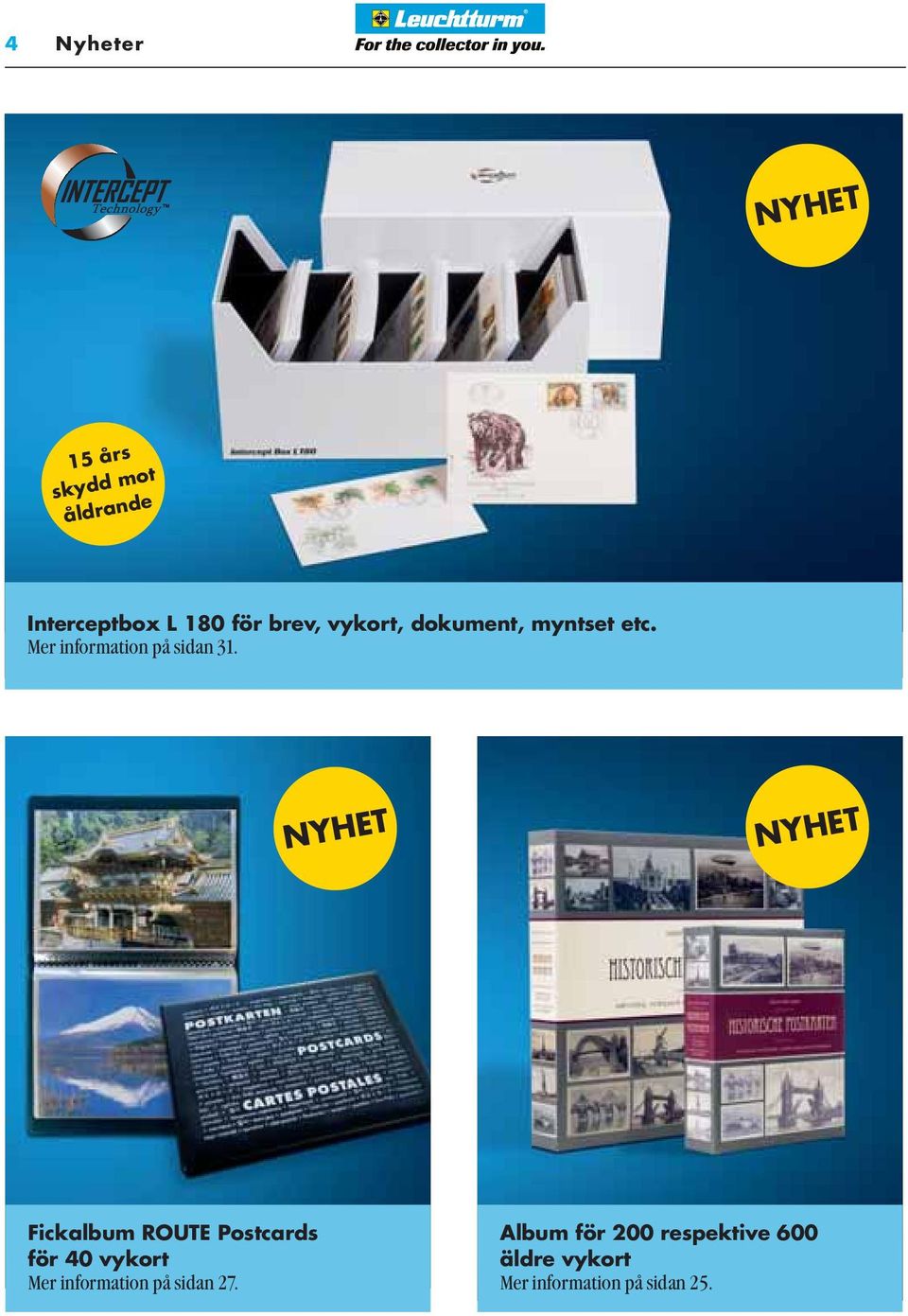 NYHET NYHET Fickalbum ROUTE Postcards för 40 vykort Mer information på