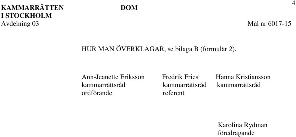 Kristiansson kammarrättsråd kammarrättsråd